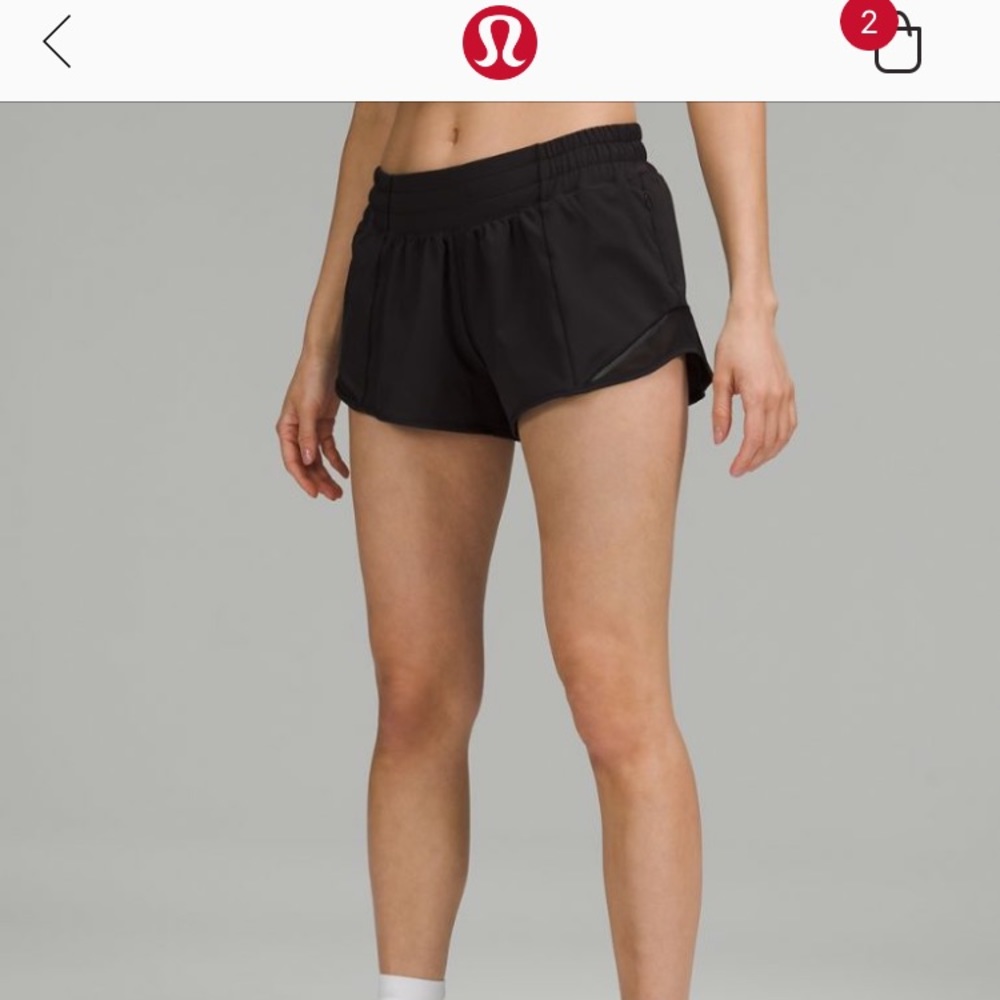 Lululemon hotty hot shorts gray size 4